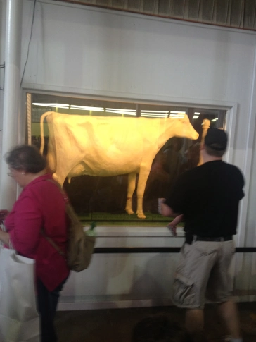A cow made entirely of butter